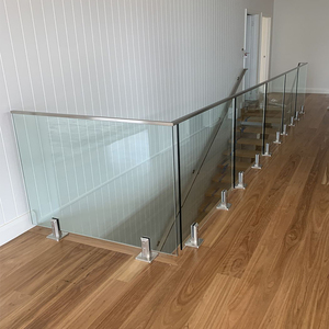 Morsetti Quadrati Moderni in Acciaio Inox per <span class=keywords><strong>Vetro</strong></span>, Staffe di Montaggio a Pavimento per Ringhiere di Scale e Balconi, Materiale 304 316 Antiruggine - Product Image 4