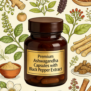 Capsules d'Ashwagandha Premium avec Extrait de Poivre Noir pour Stimuler l'Énergie et l'Humeur chez l'Adulte – Complément Alimentaire Certifié GMP - Product Image 4