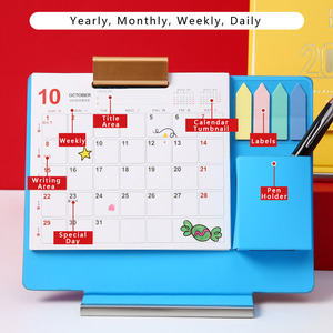 Lịch để bàn tùy chỉnh, lịch để bàn có giá đỡ kèm giấy nhớ năm 2026 - Product Image 2