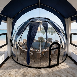 Carpa Domo Transparente de Color Personalizado para Sitios de Glamping Temáticos y una Atmósfera Vibrante de Campamento al Aire Libre - Product Image 4
