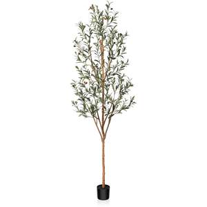 Vente en gros d'oliviers artificiels Bonsaï en plastique <span class=keywords><strong>Petit</strong></span> <span class=keywords><strong>pot</strong></span> en faux <span class=keywords><strong>olivier</strong></span> <span class=keywords><strong>pour</strong></span> la décoration intérieure du bureau à domicile - Product Image 1