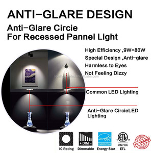 Plafonnier LED encastré moderne de <span class=keywords><strong>4</strong></span> pouces à couleurs sélectionnables pour un usage domestique Design mince, économie d'énergie 9W - Product Image 5