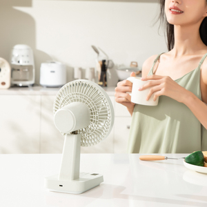 Ventilateur portable 3600 mAh à oscillation automatique, diffuseur d'huiles essentielles silencieux, 7 pales, 4 vitesses, batterie longue durée - Product Image 2