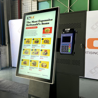Pantalla LCD de Alta Luminosidad para Kiosco de Autoservicio con Pantalla Táctil para Interiores y Exteriores, para Restaurantes de Comida Rápida y Cafeterías