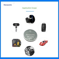 Pile bouton au lithium Panasonic BR1225 3V 48mAh pour équipements industriels et petits appareils électroniques