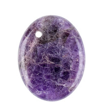Pendentif ovale en cristal vierge avec trou percé sur le bord pour projets de fabrication de colliers DIY et de porte-clés décoratifs en pierre, ou comme souvenirs.