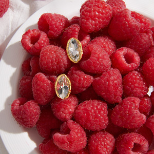 <b>Stud</b> Earrings Oval Crystal Bezel Setting <b>Titanium</b> Steel Women's Fashion Jewelry Gift - Product Image 4