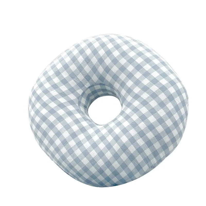 Venta caliente O forma Donut almohada con orificio para la oreja Piercing almohada espuma 100% poliéster masaje almohada de punto coches hogar Oficina Hotel