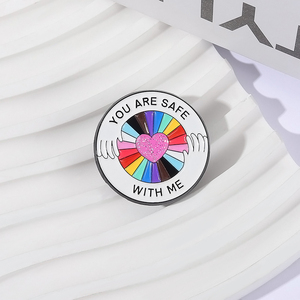 Broche en émail « You Matter Rainbow » avec citation positive et cœur, badge de revers, bijou cadeau pour femmes et <span class=keywords><strong>hommes</strong></span> - Product Image 1