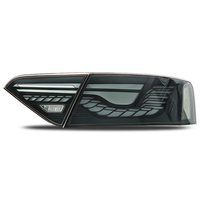 Adapté aux feux arrière Audi A5 08-16, modification avec guide de lumière arc-en-ciel effet écaille de dragon, feu de position dynamique et clignotant séquentiel.