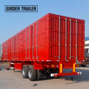 Trailer Kargo Tertutup 26 Kaki 22/24/25 Ft 2 Axle Van dan Trailer Mobil Salju Tugas Berat Dua Tempat