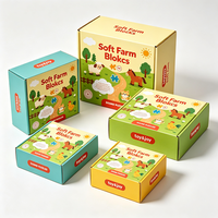 Jouet puzzle sonore imprimé sur mesure, boîte en papier rigide, thème ferme pour enfants, expédition rapide en 72h, carton ondulé recyclable et portable