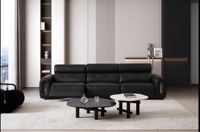 Canapé électrique trois places réglable au design moderne et confortable en similicuir pour salon et salle familiale