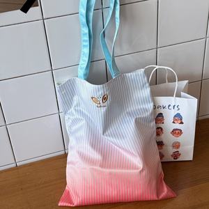 High End Shopping <b>Tote</b> <b>Bag</b> Satin Multicolor Custom Women's <b>Shoulder</b> Hand <b>Bag</b> Portable Beach <b>Bag</b> <b>with</b> Fabric Label Logo - Product Image 1