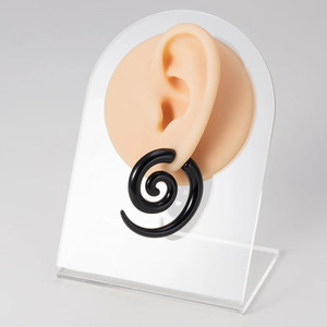 Set alat perenggang telinga akrilik Punk 10 16G, perhiasan tindik badan pembesar lubang telinga akrilik lancip Spiral terbuat dari baja tahan karat - Product Image 4