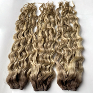 Cabello Europeo Remy 100% de Alta Calidad Genius, Ondulado Natural, Ondulado <span class=keywords><strong>Suelto</strong></span>, Trama Doble, Cutícula Alineada, Sin Enredos, Ondulado Corporal - Product Image 3