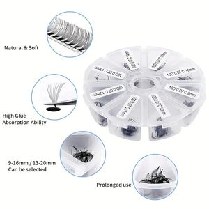 Wholesale Mix Length 2D 3D 4D 5D 6D 10D 20D Premade Eyelashes Custom Logo Pointy Base Loose Fans 0.03 05 07 loose fans - Product Image 2