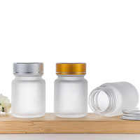 Bouteille de capsule givrée vide de qualité alimentaire bouteille de médecine en verre à large bouche bouteille vide scellée pharmaceutique