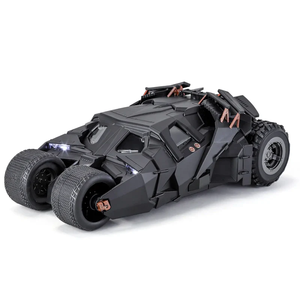 Batmobile Tumbler, El Caballero Oscuro, Auto de Metal Fundido a Presión, Escala 1:24, Modelo Coleccionable, Diseño de Armadura Detallada, 208 cm, Luces y Música - Product Image 1
