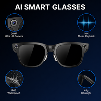Lunettes Intelligentes 4K avec Caméra IA, Objectif HD 20MP, Traduction en Temps Réel, Assistant Vocal IA, Audio Ouvert, Stabilisation 6 Axes, Étanchéité IP66