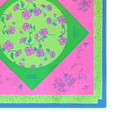 Tapis de jeu carré 31,5 pouces, style preppy, aux couleurs vives, motif floral chinoiserie et paysage oriental, pour table de jeu et de mahjong