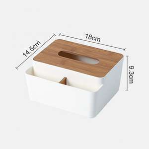 Home <strong>Tissue</strong> Wood Holder Case Simple Stylish <strong>Box</strong> <strong>Paper</strong> <strong>Box</strong> Grid Design <strong>Tissue</strong> Storage <strong>Box</strong> with <strong>Tissue</strong> Cover - Product Image 3