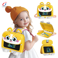 Tablette d'écriture LCD portable Chengji pour enfants : Tableau de dessin coloré, idéal pour le croquis et la peinture, avec sac à dos animalier