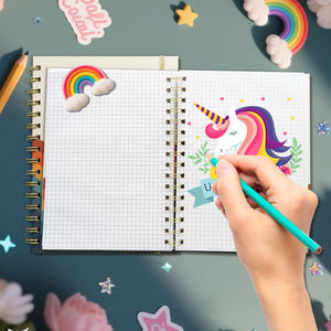 Cuaderno Espiral con Cubierta Arcoíris Impresa en CMYK, Planificador Semanal y Mensual, Diario A5 para Estudiantes - Product Image 2