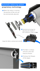 Venta al por mayor inteligente eléctrico impermeable persianas sistema de equilibrio automático persianas de aluminio retráctil a prueba de viento cortina para Windows - Product Image 5