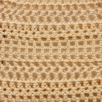 Robe midi moulante en crochet ajouré pour femme, bretelles spaghetti, couleur unie, plage, été, OEM, vente en gros, marque privée, commande en gros