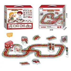 Grappige Assemblagespellen Legpuzzel Slot Track Speelgoed Sets Multi-Style Educatie Diy Puzzel Track Speelgoed Met Pull Back Rail Car Set