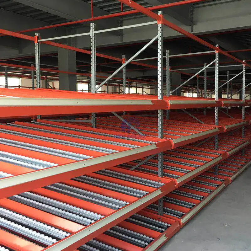 Heavy duty metal warehouse pipe rack system Gravity Carton Flow Racking for carton flow rack