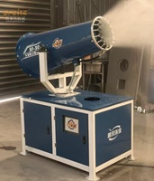 Canon à brouillard de 30 m pour le contrôle de la poussière sur les chantiers, avec propulsion électrique/diesel et pulvérisation de brume d'eau longue portée