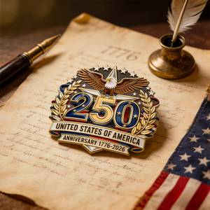 Pin Conmemorativo Personalizado del 250 Aniversario de EE. UU. 1776-2026, Pin de Solapa con Águila Calva, Decoración Metálica de 42 mm, "Libertad y Herencia" - Product Image 2