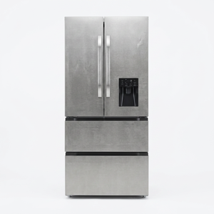 Réfrigérateur double porte côte à côte de qualité, grande capacité, porte en verre noir, refroidissement par ventilateur, compresseur No Frost total, UE - Product Image 1