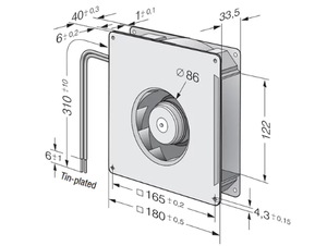 Ventilador Original RG125-19/56 Ac230v, Accesorios para Elevador Kone MX10 Host - Product Image 2