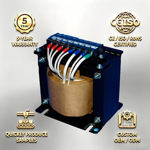 <span class=keywords><strong>Mini</strong></span> transformateur électrique basse fréquence monophasé multi-sorties classe 2 pour CVC, 50Hz 60Hz 120V 240V 220V 230V 480V vers 12V 24V - Product Image 1