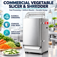 Trancheuse à légumes électrique commerciale, lames en acier inoxydable, épaisseur réglable, coupe-pommes de terre et maïs automatique, trancheuse à viande