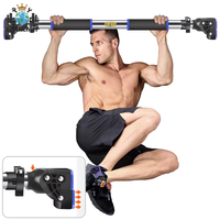 Barre de traction horizontale portable en acier rouge et noir de haute qualité, la plus vendue, à fixer sur la porte, équipement de gymnastique professionnel