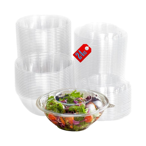 <span class=keywords><strong>Mr</strong></span> <span class=keywords><strong>Miracle</strong></span> 24oz Einweg-Salatschüsseln aus Kunststoff, modern, transparent, mit aufschnappbaren, luftdichten Deckeln, 800er-Pack für Mittagessen, Mahlzeitenvorbereitung, Partys - Product Image 1