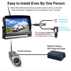 Không dây 7 "chia màn hình máy ảnh từ phía trước xem phía sau tránh điểm mù an toàn hệ thống an toàn cho xe nâng ngã ba - Product Image 3