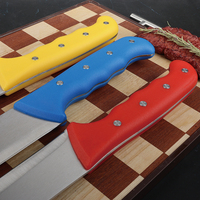 Couteaux de cuisine professionnels en acier inoxydable écologiques et modernes, hachoir de boucher, grand couteau de chef tranchant avec manche en plastique, ensemble de couteaux de grande taille