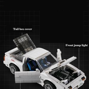 ตัวต่อ SJY-C61022W 1522 ชิ้น ชุดประกอบ DIY รถแข่ง Initial D Mazda RX7-FC บล็อกตัวต่อ รถบังคับวิทยุ - Product Image 3