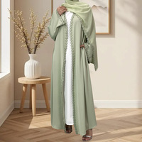 Nouveau Voile Hijab Femme Tendance en Polyester avec Bordure en Dentelle Couleur Unie Foulard Islamique Musulman pour Prière Quotidienne Aïd Vente en Gros