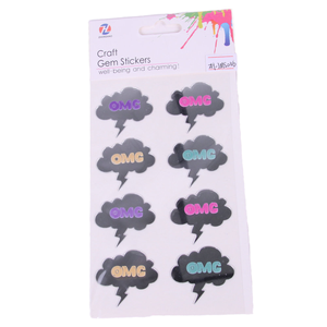 Pegatina de Espejo con Laminación Brillante Ecológica, Impresa con UV, Diseño de Dibujos Animados, Multiforma, para Decoración del Hogar - Product Image 1