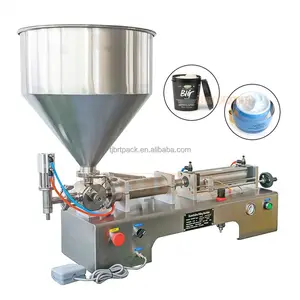 Tomato paste mince meat filler packing machine lotion Sauce Honey Semi Automatic cosmetic cream Bottle filling machine