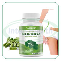 Ausreson Meilleur Prix Capsules de Poudre de Feuilles de Moringa 60 Gélules Favorisent la Digestion Énergie Plus Complément Alimentaire Capsules de Moringa Bio