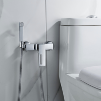 Ensemble de pulvérisateur de bidet mural chaud/froid, pistolet de toilette à double commande avec valve en laiton pour l'hygiène et le nettoyage de la salle de bain