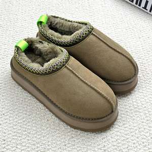 Stivali piatti spessi di lusso di alta qualità 2025 caldi e morbidi scivoli in pelle autunnale firmati stivali da neve alla caviglia da <span class=keywords><strong>uomo</strong></span> classici - Product Image 5