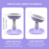 Gamelle surélevée réglable en hauteur pour animaux de compagnie, inclinée, pour chiens et chats, ergonomique, protège le cou, en ABS, amovible et facile à nettoyer